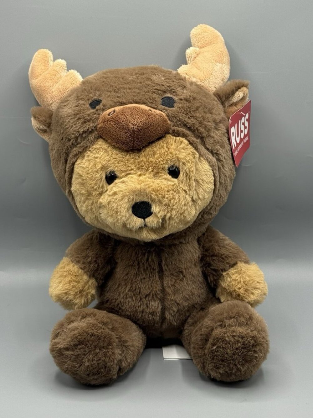 Russ Bear In Moose Costume Plush 12" NEW So Soft Jazwares